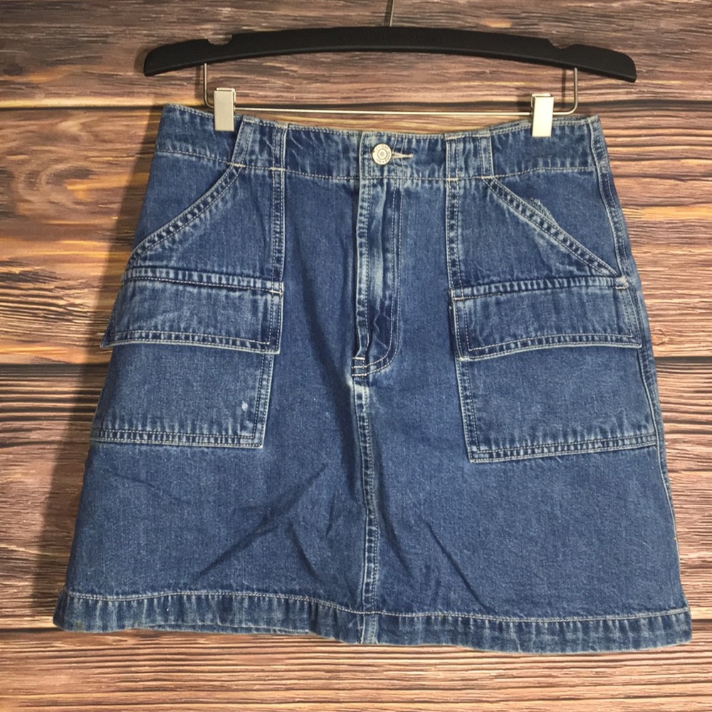 Gap jean skirt utility style 4